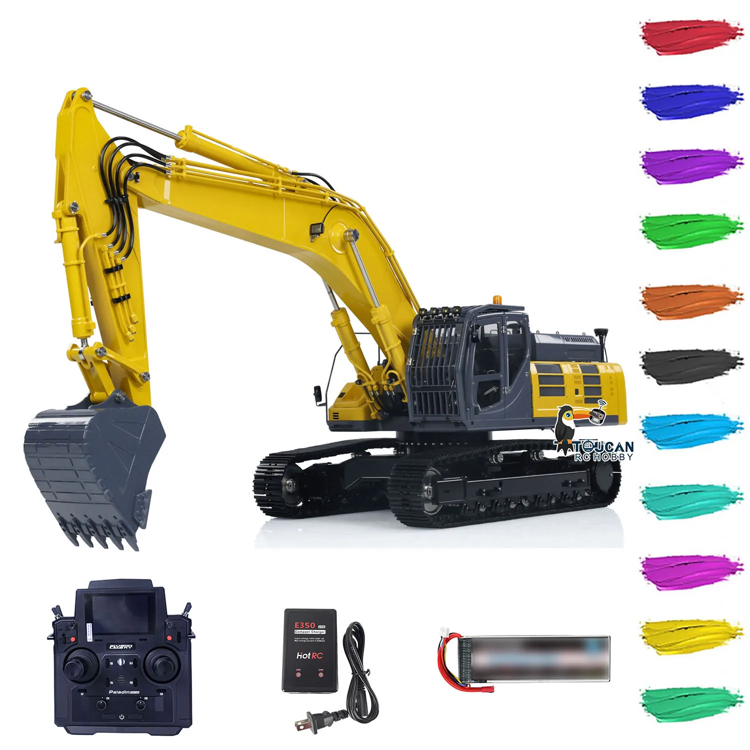 LESU SK500LC RC Hydraulic Metal Excavator 1/14 Wireless Remote Control Digger Model Construction Vehicles Light System Toy Model 2