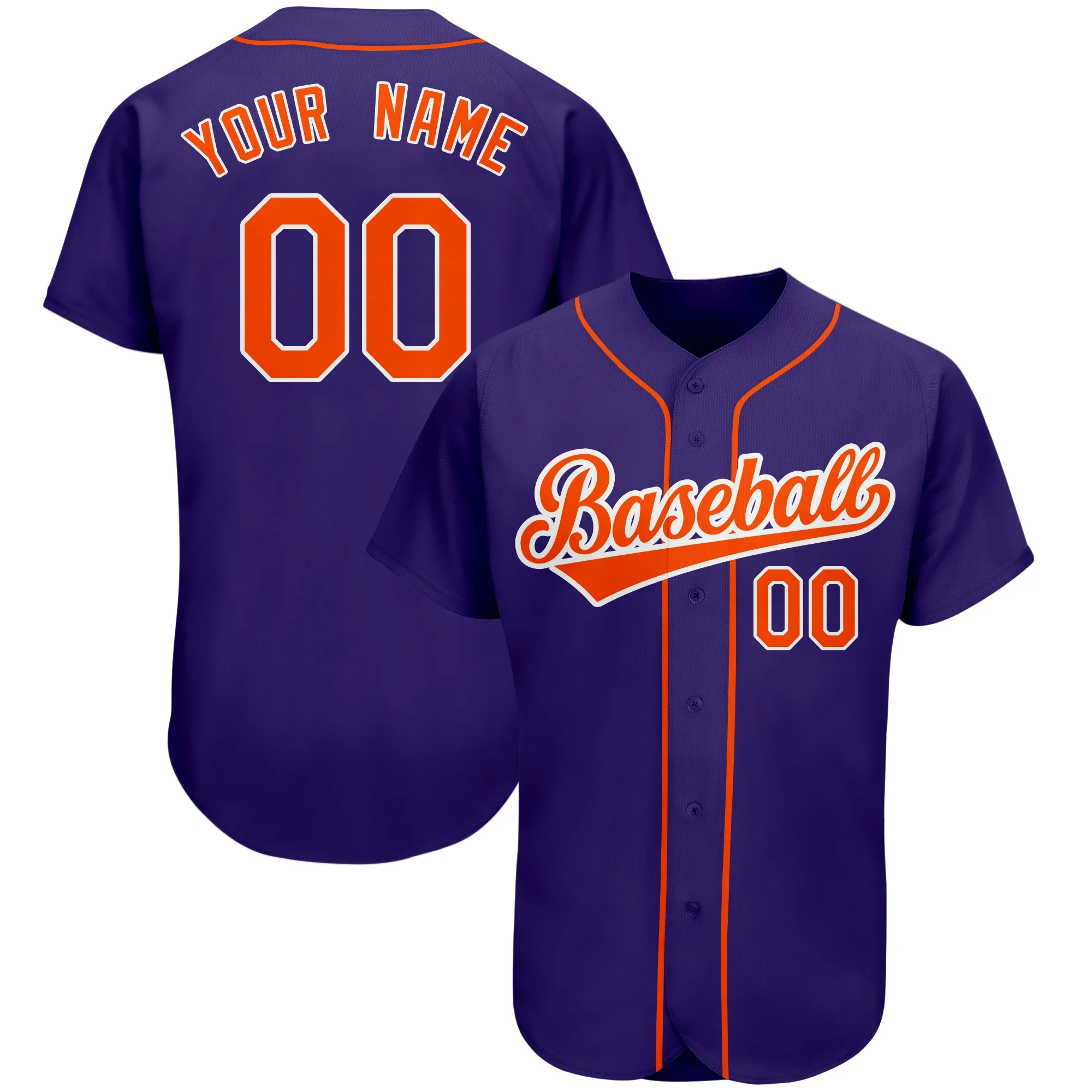 Baseball Jersey Full Sublimated Team Name/Numbers Make Your Own Softball V-neck Shirts for Men/Kids Outdoor Game Big size