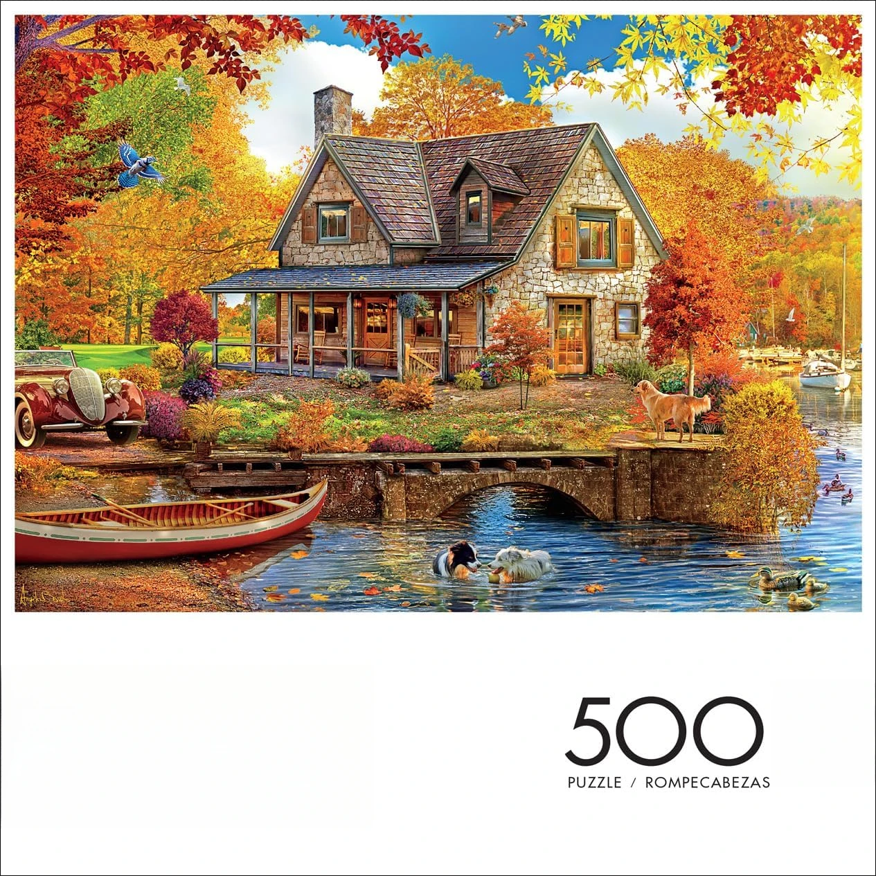 A Cabin in the Woods Jigsaw Jigsaw Puzzles Gameroom Bedroom Livingroom Challenging Family Activity Games 1000/500/300 Pieces