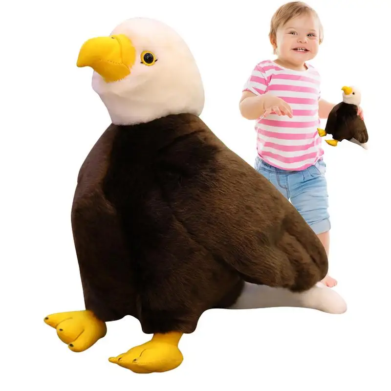 

Stuffed Bald Eagle Cute Bird Plush Toy Soft Bald Eagle Plushie Educational And Vivid Stuffed Cuddly Plush Toy Gifts For Birthday