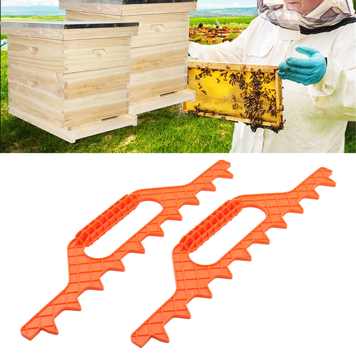 1Pc Keep Bee Hive Frame Spacing Tool 10 Needles Beehive Nest Frame Plastic Distance Measuring Rake 9 Beekeeping Supplies