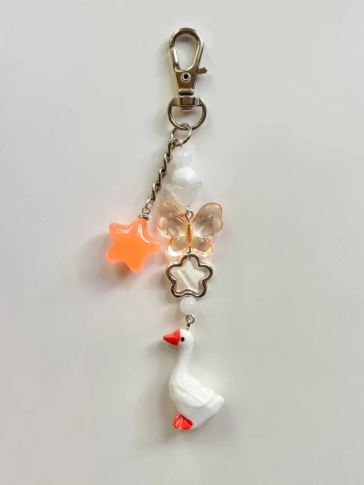 Handmade Cute Beaded Goose Duck Phone Charm & Keychain Gift
