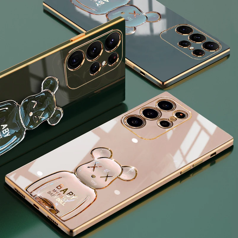 Luxury Plating Phone Case For Samsung Galaxy Note 20 Ultra Stand_voghion.com