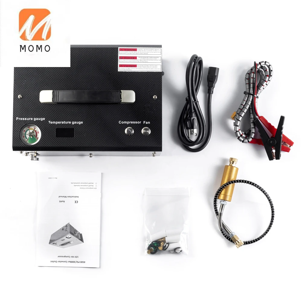 Mini Compressore D'Aria Pcp 12V 300Bar 4500Psi Pompa Pcp Auto-Stop Portatile Con Trasformatore Incorporato 110V 220V