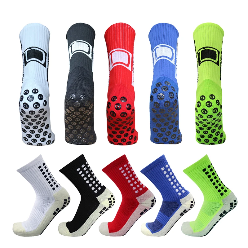 

New TD Round Silicone Anti SlipGrip Tapedesign Football Socks Men Women Sports Breathable Soccer Socks