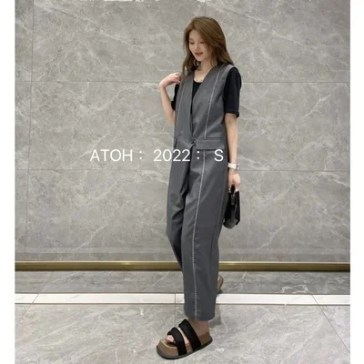 

2023 Summer Autumn Sleeveless Casual Jumpsuit for Women, Summer Niche Versatile Wide Leg Pants y2k pants