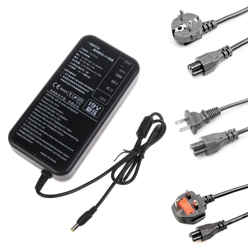 DC Input 7500mAh 19V 4.74A 27.75WH 5.5x2.1mm Uninterruptible Power