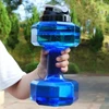 1pc 1500ml High Capacity Plastic Dumbbell Shaped Portable Water Bottle Creative Fitness Dumbbells Sport Bottle 2