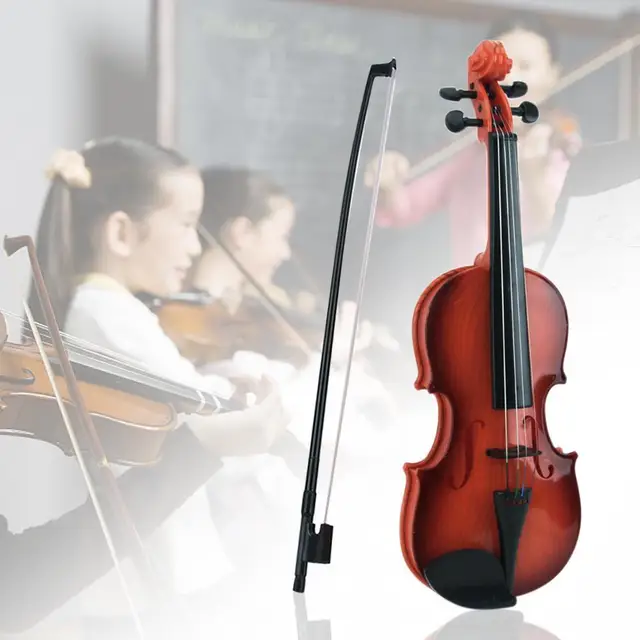 Kids Violin Toy - Light Brown ABS Musical Instrument For Children & Beginners