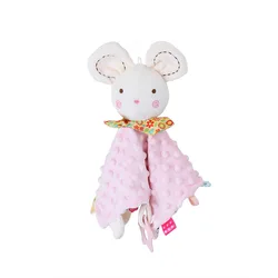 Custom Soft Plush Baby Blanket with Personalized Name - Ideal Newborn Gift - Custom Baby Name (1 pink mouse)