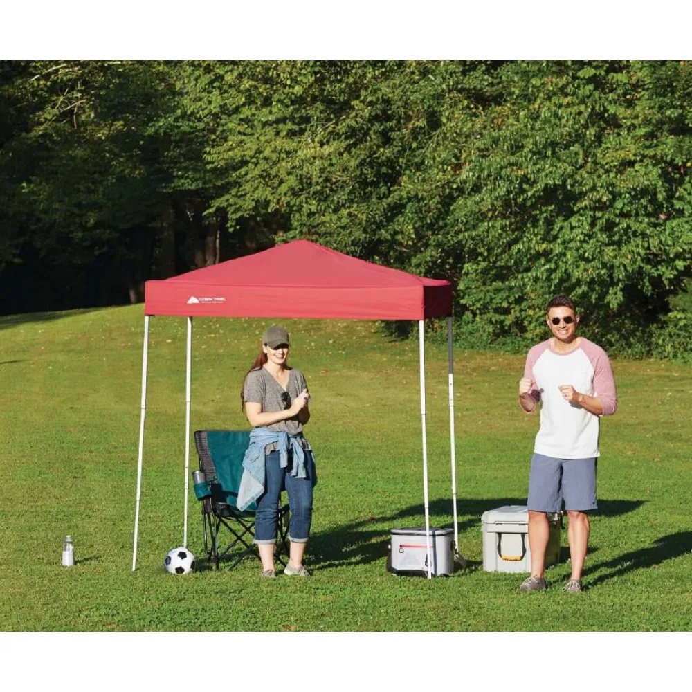 

4' x 6' Instant Canopy Outdoor Shade Shelter, Brilliant Red; Assembled Dimensions :4 ft. x 6 ft. x 85 in.