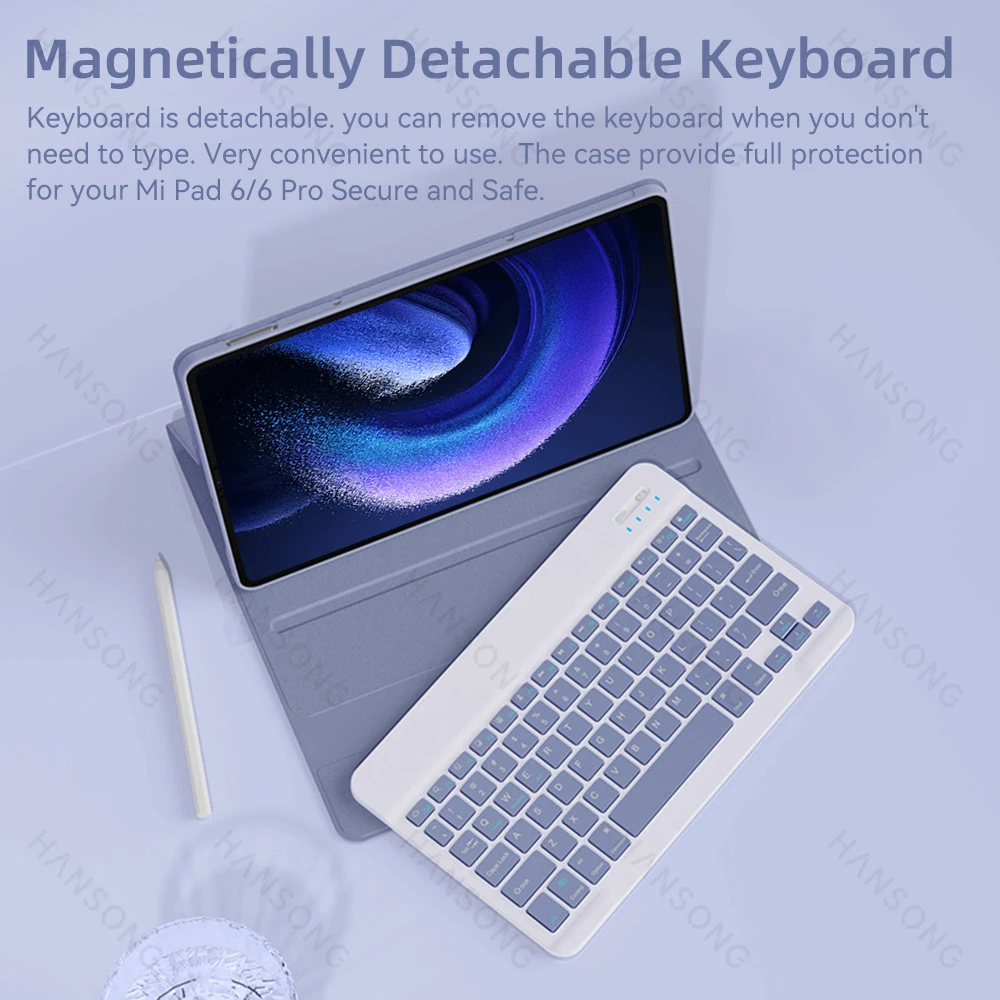 Capa Teclado para Xiaomi mi Pad Pro 11 Tablet Cover com Bluetooth Acessórios 2023 - Imagem 3