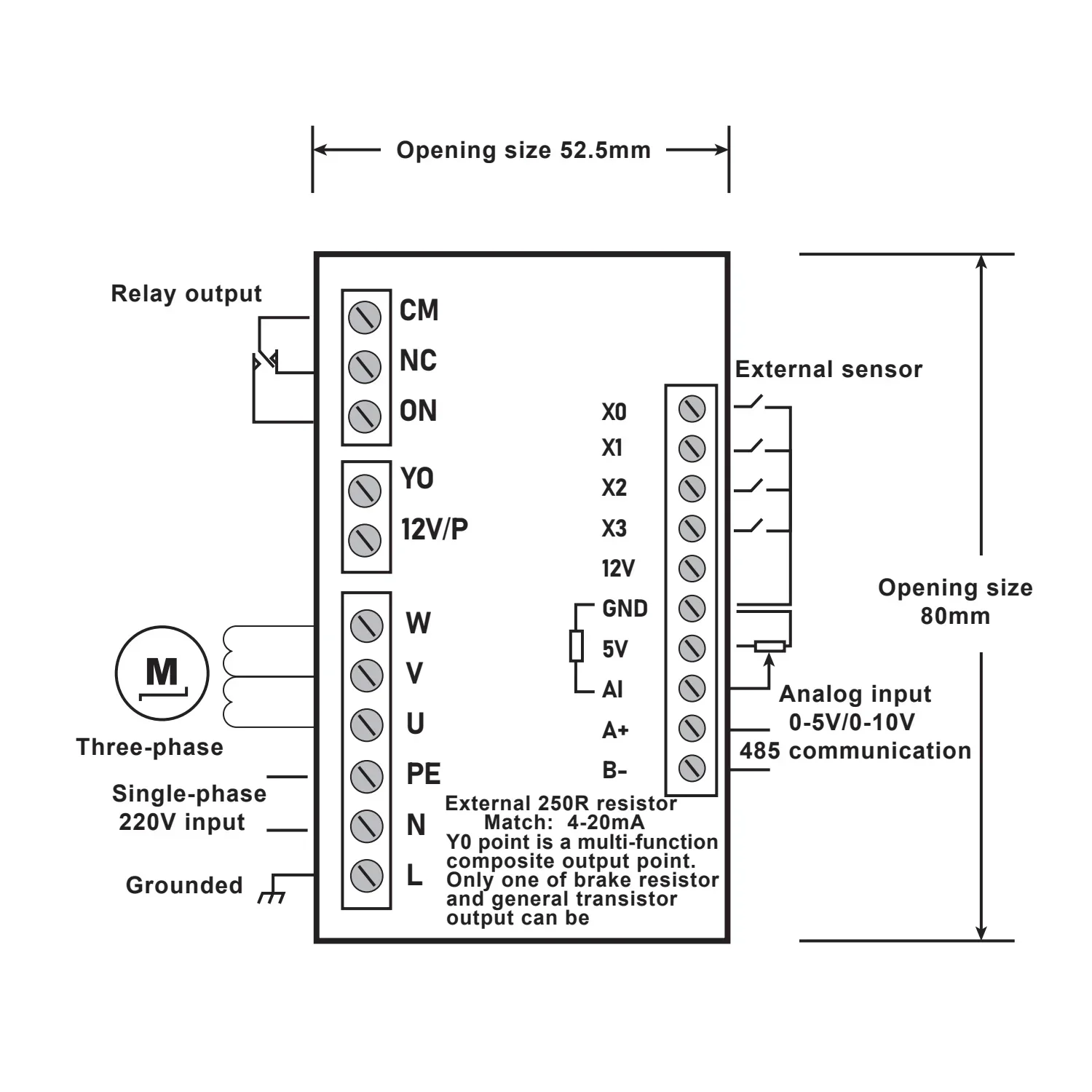VFD 750W 1500W 주파수 변환기 삼상 모터 드라이버 추가 MCU T13-750W-12-H 단상 입력간단한 주파수 변환기