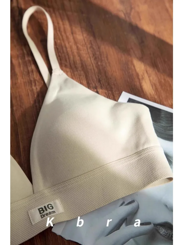 MOYISU Wholesale French Lady Triangle Cup Lingerie for Women No Underwire Comfort Anti-sag Small Bra Cover No Trace Summer Thin 6