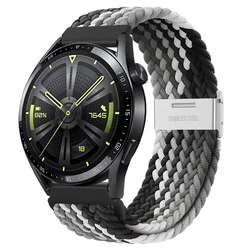 Versatile Nylon Strap with Magnetic Buckle and Metal Adjustment for 20mm (Black Cleverly-S)