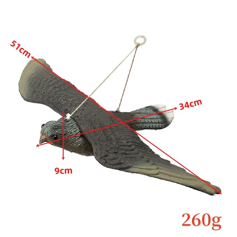 Realistic 3D Falcon Decoy for Pest Control and Garden Decoration