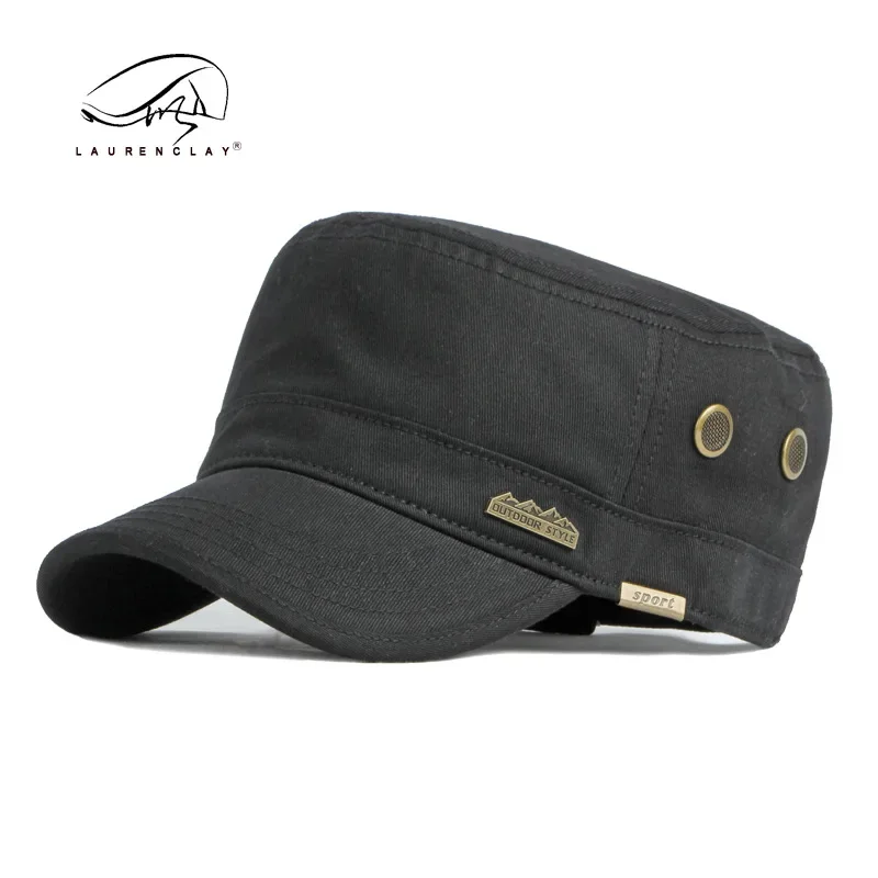 Brand Oohmy Flat Hat Cadet Cotton Cap Basic Everyday Adjustable Style Hat Baseball Caps for Men Women Youth Boys Girls Teens