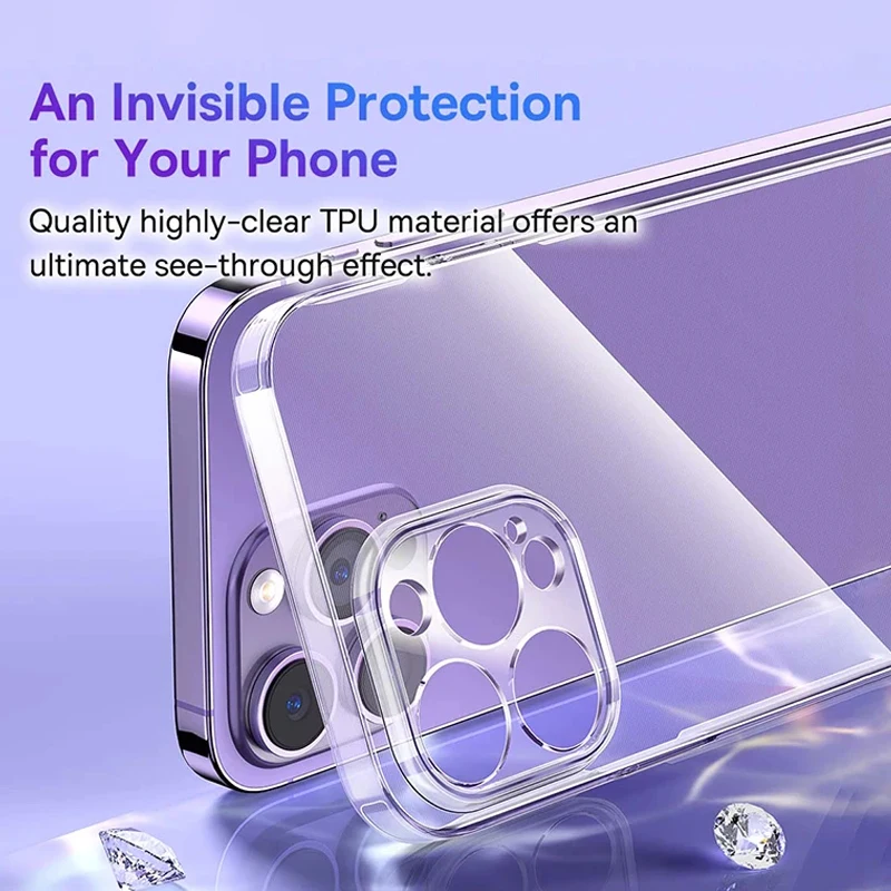 Baseus Clear Case for iPhone 15 Pro 14 13 12 11 Pro Max Plus Soft TPU Case  for iPhone XS Max X XR Cover Transparent Phone Case - AliExpress