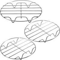 Support de refroidissement rond de 6/7/8 pouces, en acier inoxydable, cuisson à la vapeur, rôtissoire pour four, friteuse à Air, autocuiseur, poêle à gâteaux 1