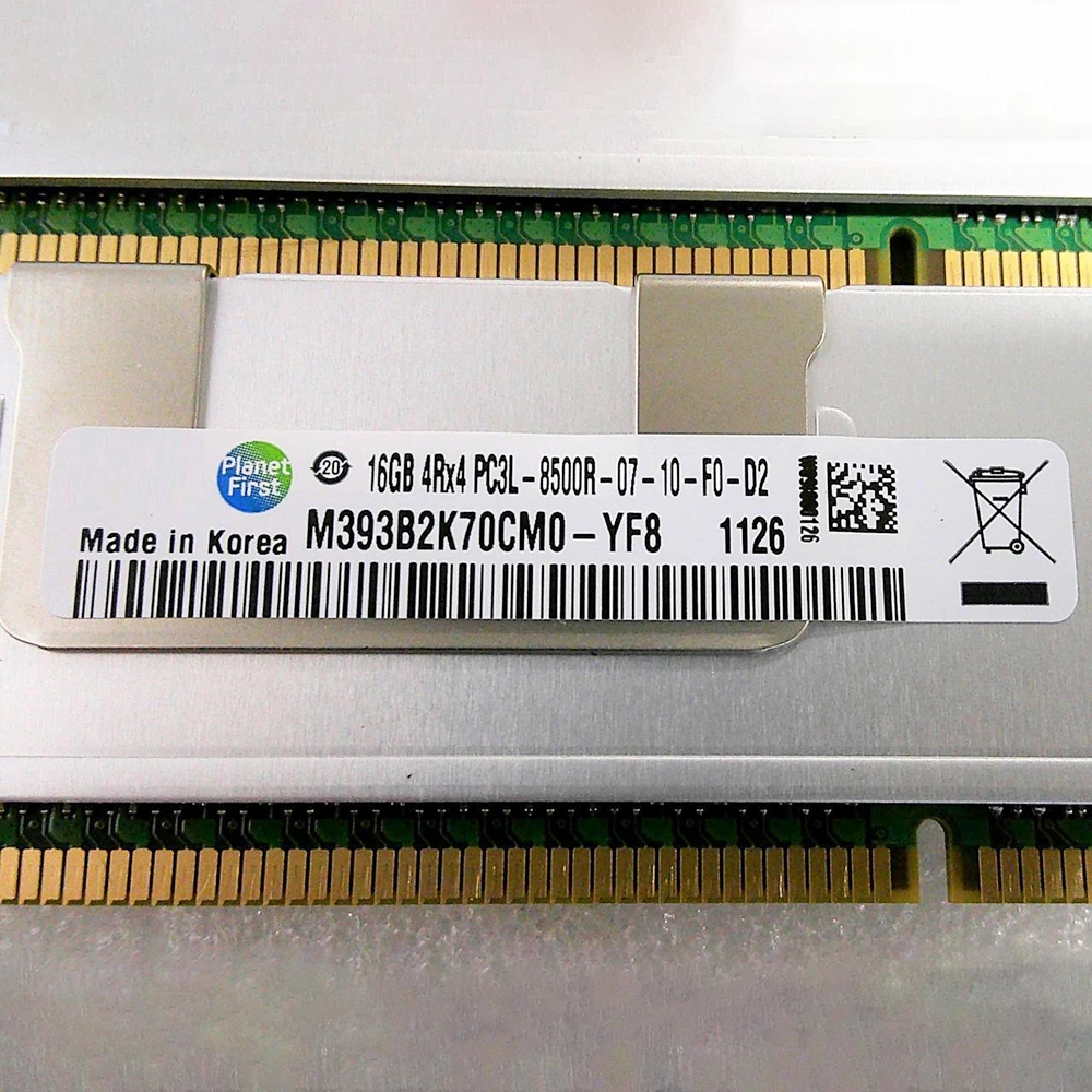 1Pcs For Samsung RAM 16G 16GB 4RX4 PC3L-8500R REG DDR3L 1066 Server Memory M393B2K70CM0-YF8 6 1Pcs For Samsung RAM 16G 16GB 4RX4 PC3L-8500R REG DDR3L 1066 Server Memory M393B2K70CM0-YF8 - Image 4