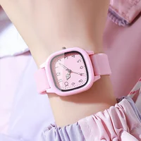 1/10PCS Fashion Square Women Watches Casual Silicone Band Quartz Wristwatch for Girls Clock Reloj Mujer（Without Box） - Image 3