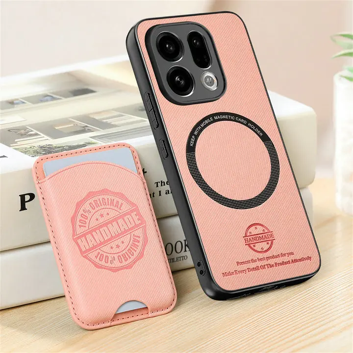 Detachable Leather Card Case with Magnetic Back Cover