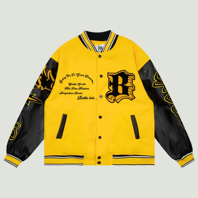 Vintage Casual Baseball Jacket Men's Furry Letters Embroidery Patchwork  Streetwear Hip Hop College Style Unisex Varsity Jackets - Jackets -  AliExpress