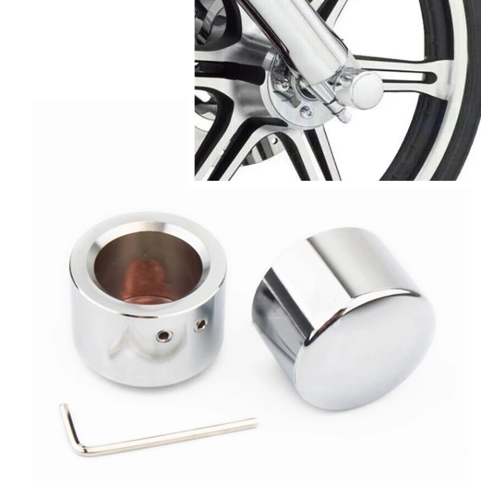 

For Harley Sportster 883 XL1200 X48 Dyna CVO Fat Bob FXDFSE Blackline FXS Front Wheel Axle Nut Cover Cap