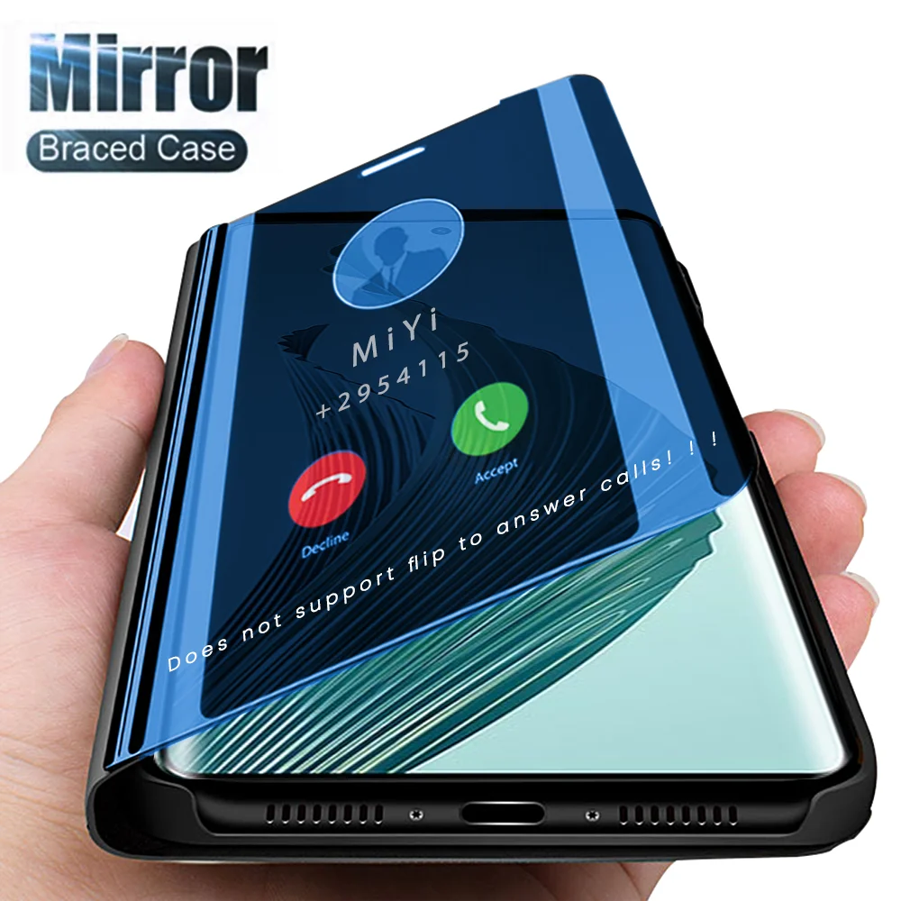 Smart Mirror Flip Case In Pelle Per Honor Magic5 Lite 5G Magnetic Stand Book Cover On Honer Magic5Lite Magic 5 Lite Light 5G 6.67"