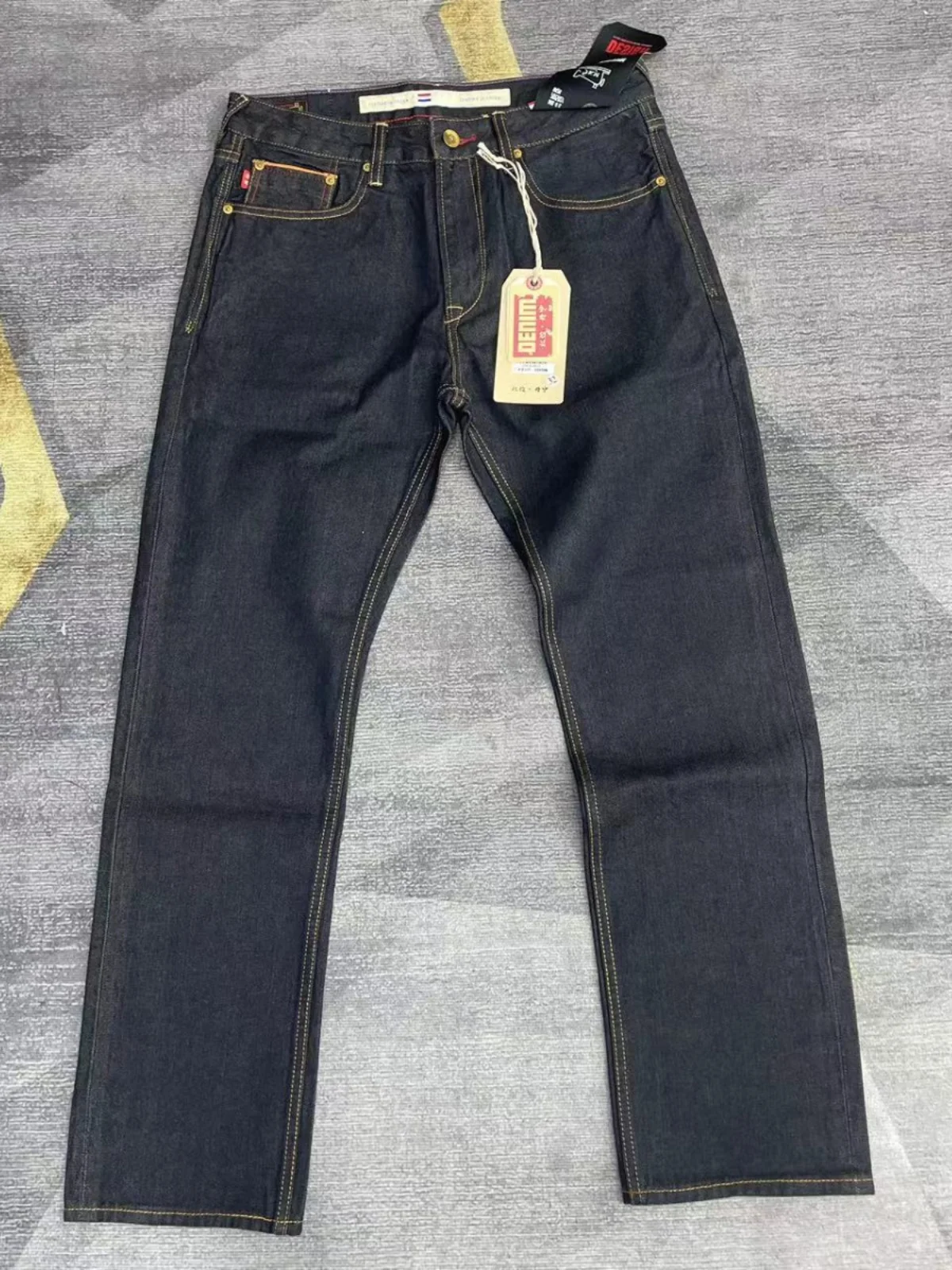 16oz Heavyweight 100% Cotton One Wash Raw Denim Jeans for Men High Quality Autumn Winter Selvedge Hard Straight Trousers 501 6