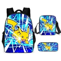 MINISO Pokémon SchoolBag Pikachu Backpack Polyester Comfortable Burden-reducing Student Children's Backpack School Bag Mochila 4