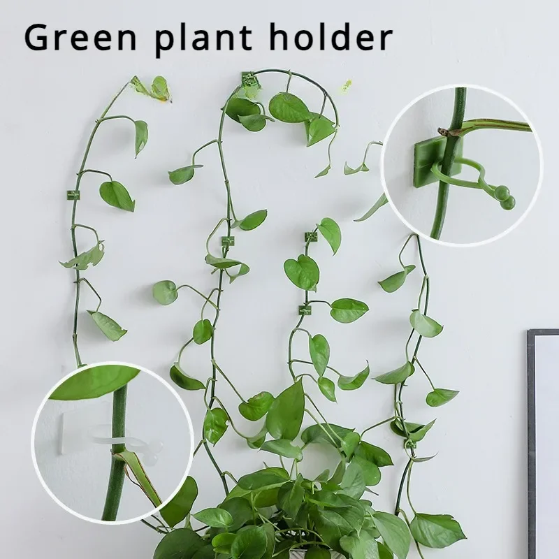 10pcs/Set Green Plant Fixer Wall Hanging Style Universal Hook Trellis for Basket Vine Climbing Plant Household Garden Accessory