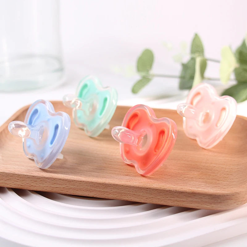 Baby Pacifier Soothing Nighttime Sleep Breathable Design Multicolor Apple Shape Baby Reborn Silicone Accessories 1 Pcs