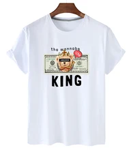 

100% Cotton Crown Bear Print O Neck Short Sleeve T-shirt Women Summer Casual Short Sleeve Unisex Plus Size T-shirt Ladies Tops