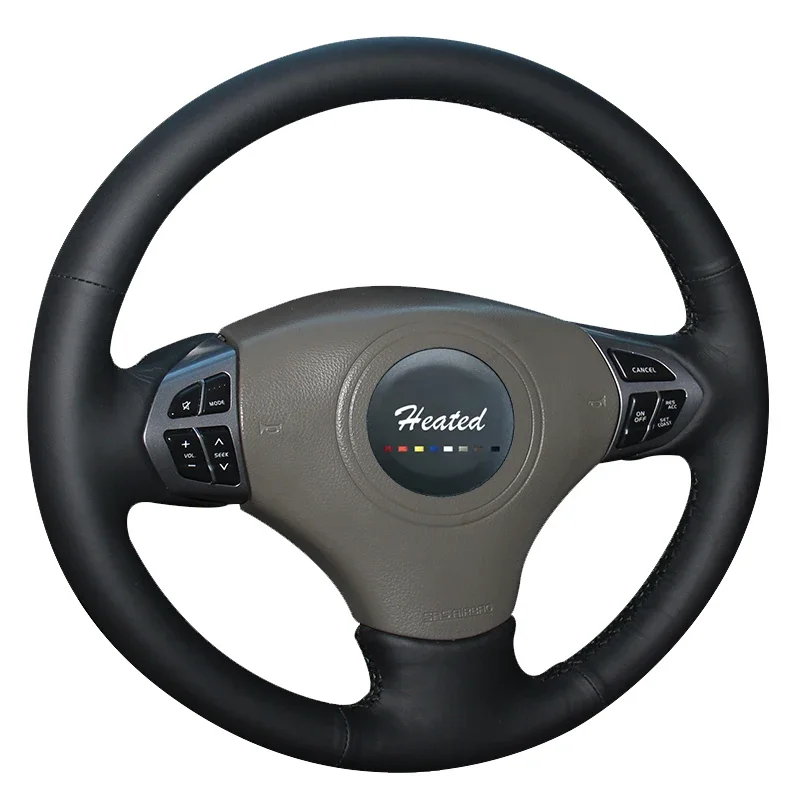 

Чехол на руль с подогревом для Suzuki Grand Vitara 2007-2013, нескользящая Кожаная оплетка из микрофибры для ручного шитья