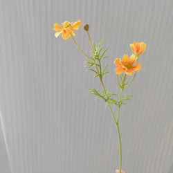 Elegant White Silk Daisy - Lifelike Artificial Flower for Home and Event Decoration (Orange)