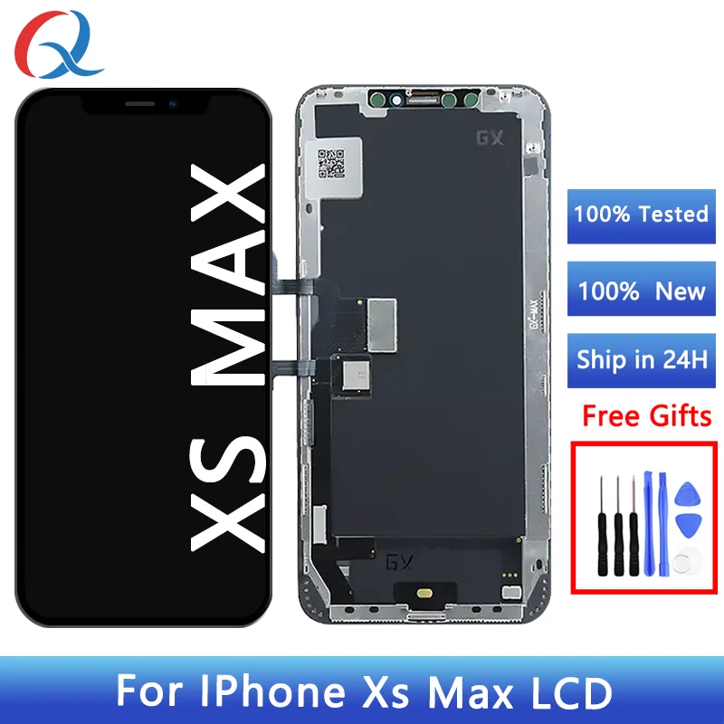 아이폰 XS 맥스용 GX 하드 OLED 스크린 교체, 아이폰 XS 맥스 LCD 디스플레이, 정품 