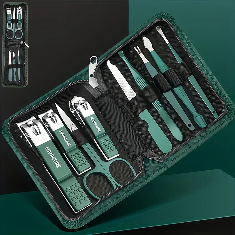 6/9Pcs Set Stainless Steel Manicure Set Portable Beauty Kit with Nail Clippers Scissors Files Ideal Nail Clipper Tools