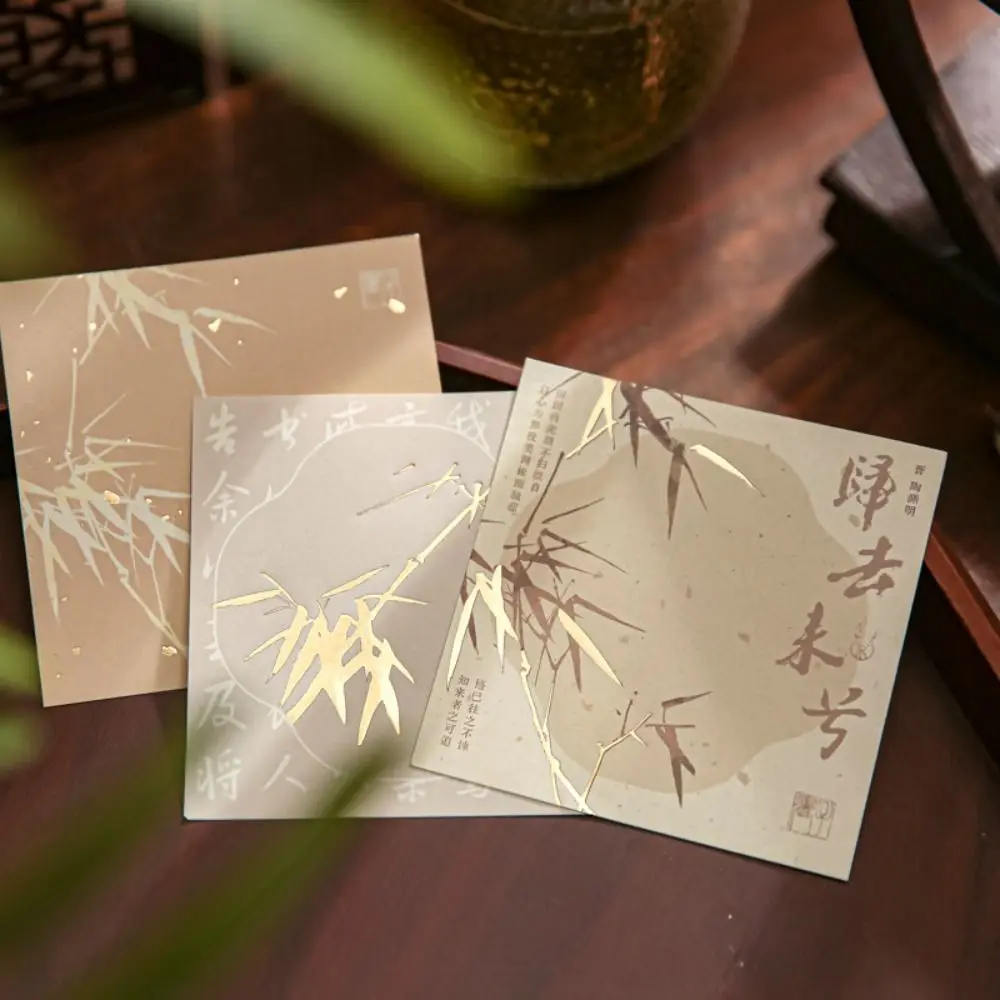 

Write Smoothly Non-Sticky Notes Scrapbooking Card Memo Diary Planner Gold Stamping Sticker Word Thick Bamboo Stickers