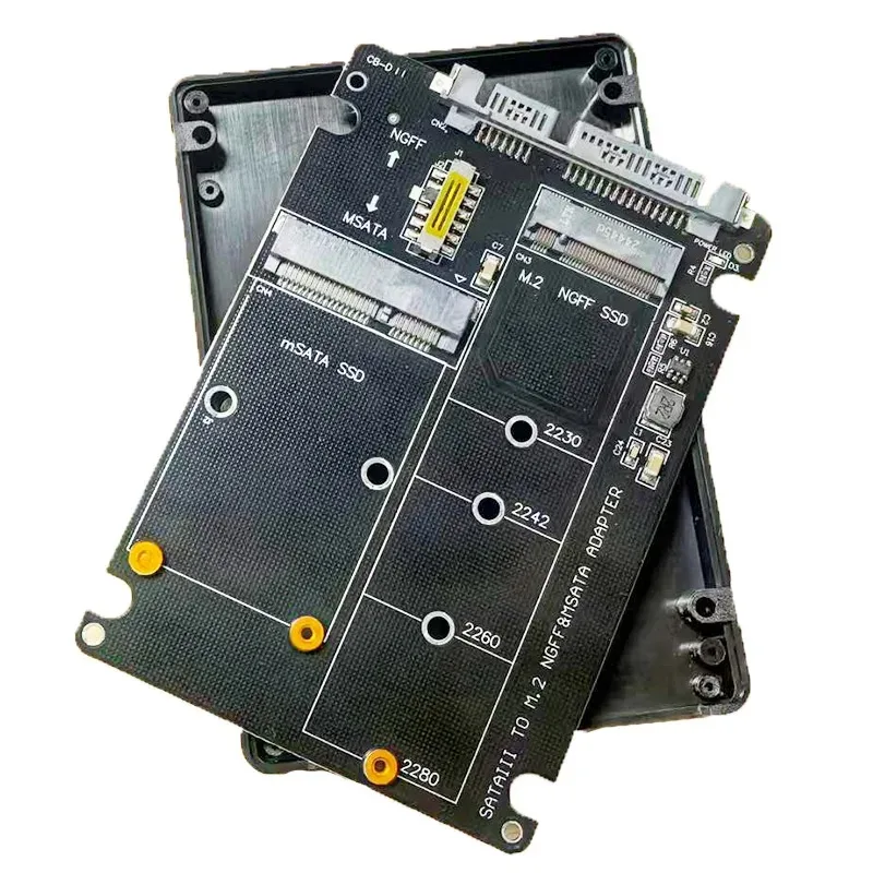 Coolcirc NGFF-SATA 3 외부 HDD 인클로저 어댑터 MSATA SSD M.2 데이터 전송용 SATA 프로토콜 어댑터 보드