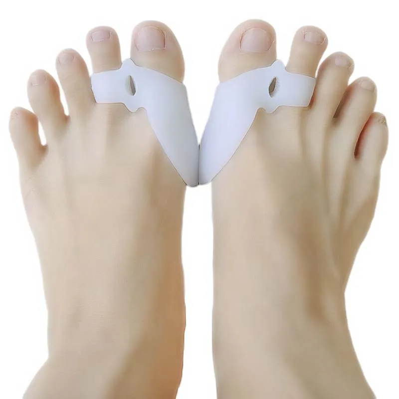 Toe Separators Toe Corrector Toe Spreader Finger Toe Separator Toe Protectors 2piecs=1pair Silicone Bunion Adjuster Pads Pain Relief Gel Big Toe Straightener Thumb Valgus Protector Foot Fingers