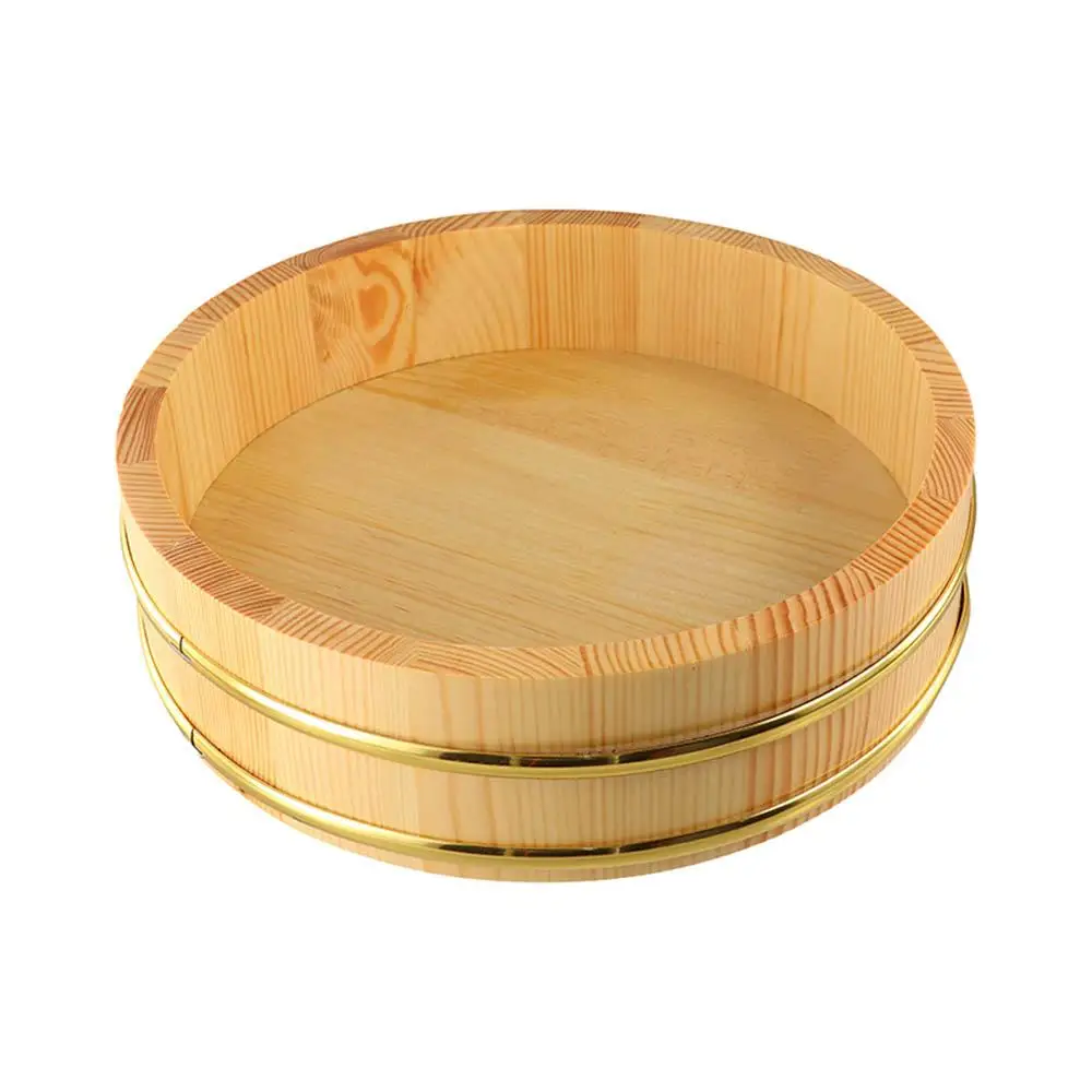 Creative Rice Sushi Bowl Bucket Tub Rustic Exquisite Wood Box Multi-Function Reusable Round Tray Snack Fruit Candies snack bowl snack dish