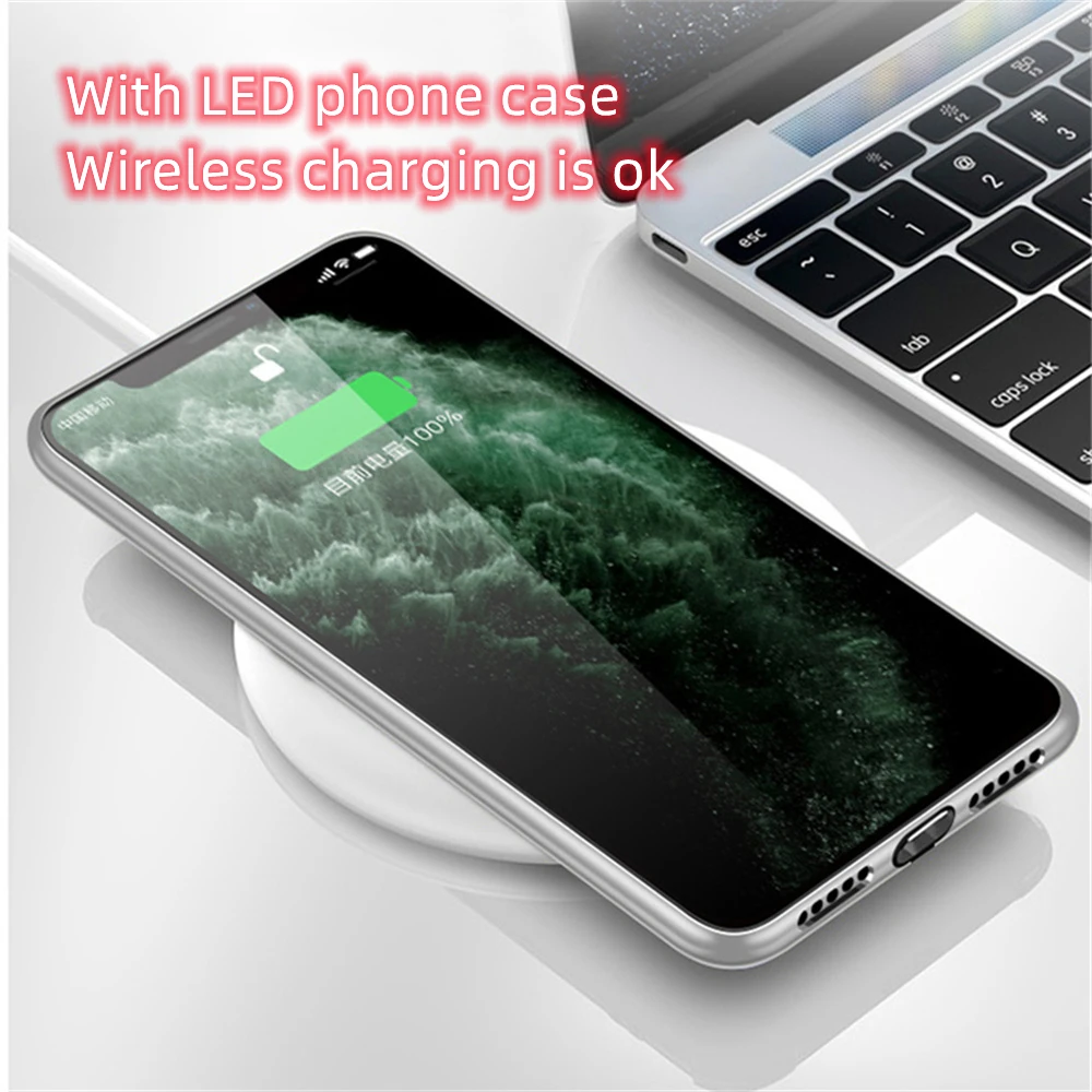 Punk Design Luminous LED Call Light Flash Up Phone Case Cover For iPhone 15 14 13 12 11 Pro Max Mini X XS XR SE2020 6 7 8 Plus