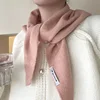 Winter Korea Knitted  Triangle Scarf Wool Warm Shawl Scarf Women Neck Protection Smallscarf Cashmere Scarf 4