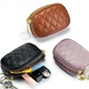 Fashion Women Mini Wallet Leather Female Purse Card Holder Coin Purse Short Wallets Small Purse Zipper Keychain Clutch Bag 2