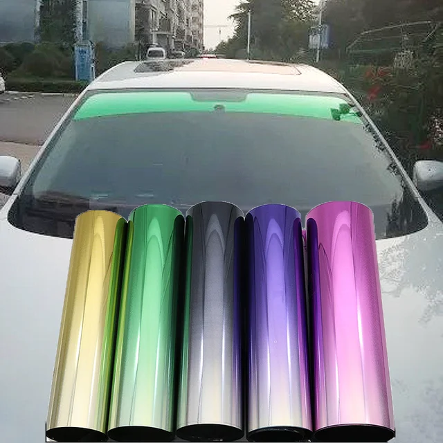 20X150cm Car Sun Shade Front Windshield Sunshade Protector Solar Window Tint Film Heat Insulation Color Changing Film Universal