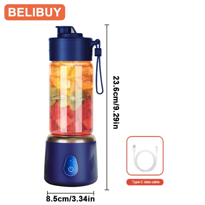 Portable Electric Juicer USB Charging Orange Lemon Fruit Blender Mini Household Juice Squeezer Mixer Citrus Juicer for Travel 6