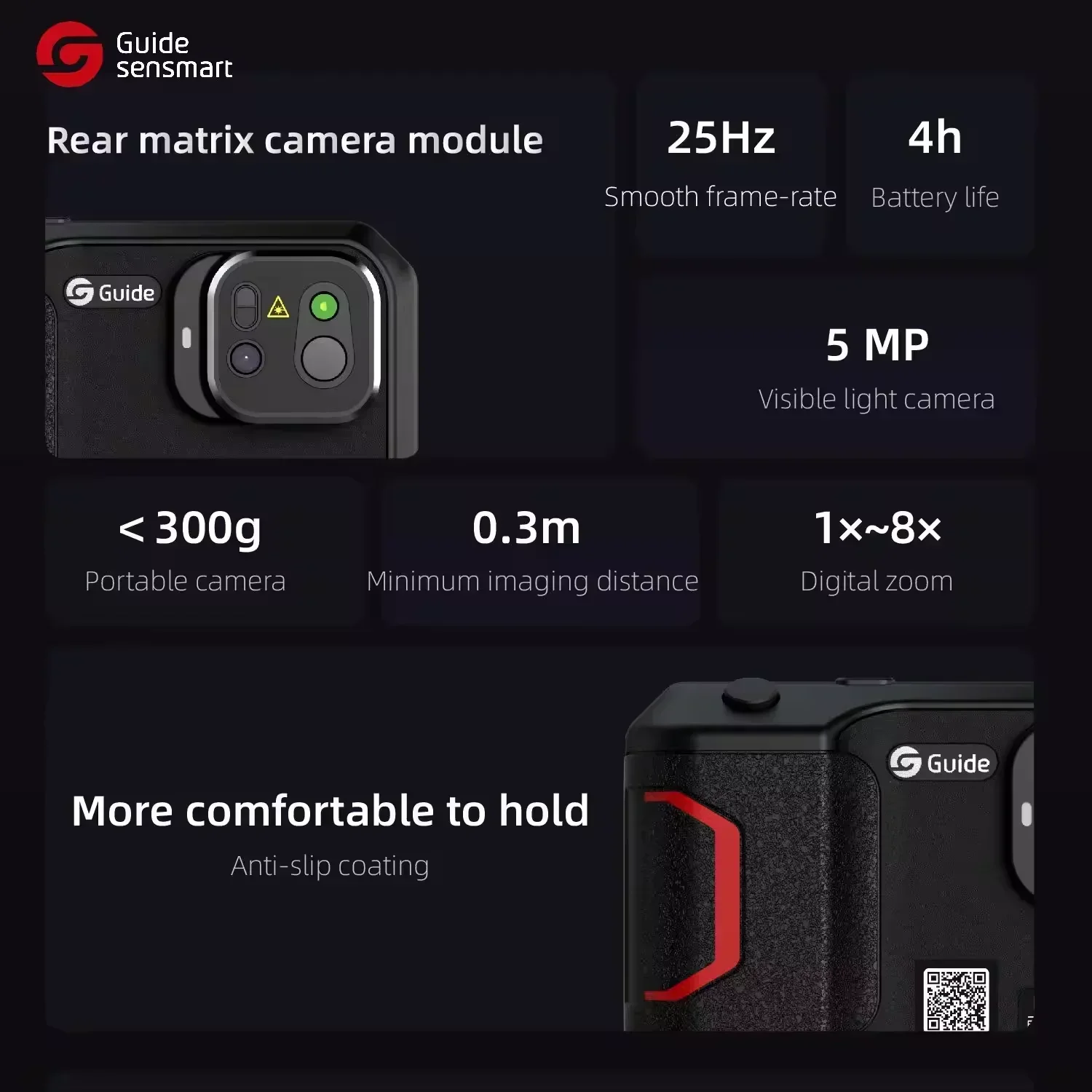 GUIDE 256x192 Infrared Thermal Imaging Camera 3.5" TouchScreen 25Hz PF210 with WiFi for Detecte Electrical, Building and HVAC