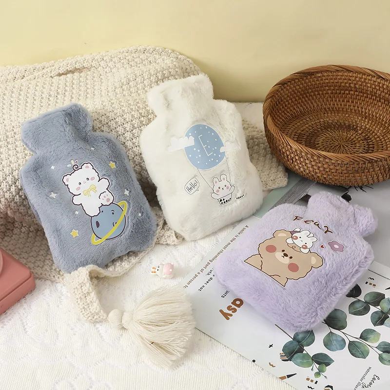 뜨거운 물 가방 두꺼운 방폭 봉제 대형 따뜻한 물 가방 Botella De Agua Kawaii 물 병