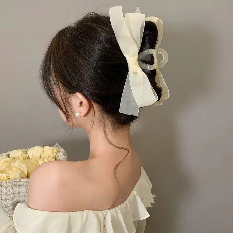 

Новый корейский элегантный зажим для волос с бантом зажим для волос большой зажим для волос для женщин головной убор аксессуары для волос для девушек и женщин